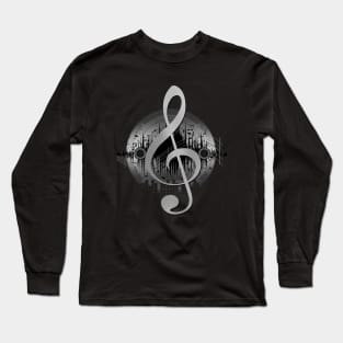 Delightful Tune - Silver Long Sleeve T-Shirt